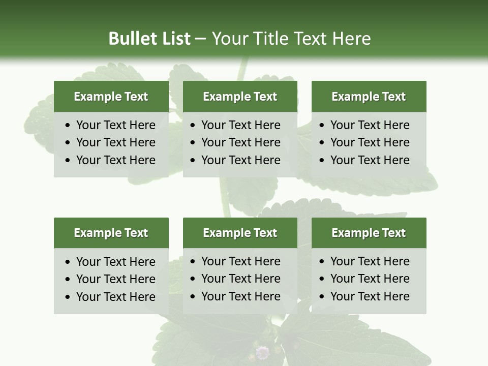 Floral Boutons Herbe PowerPoint Template