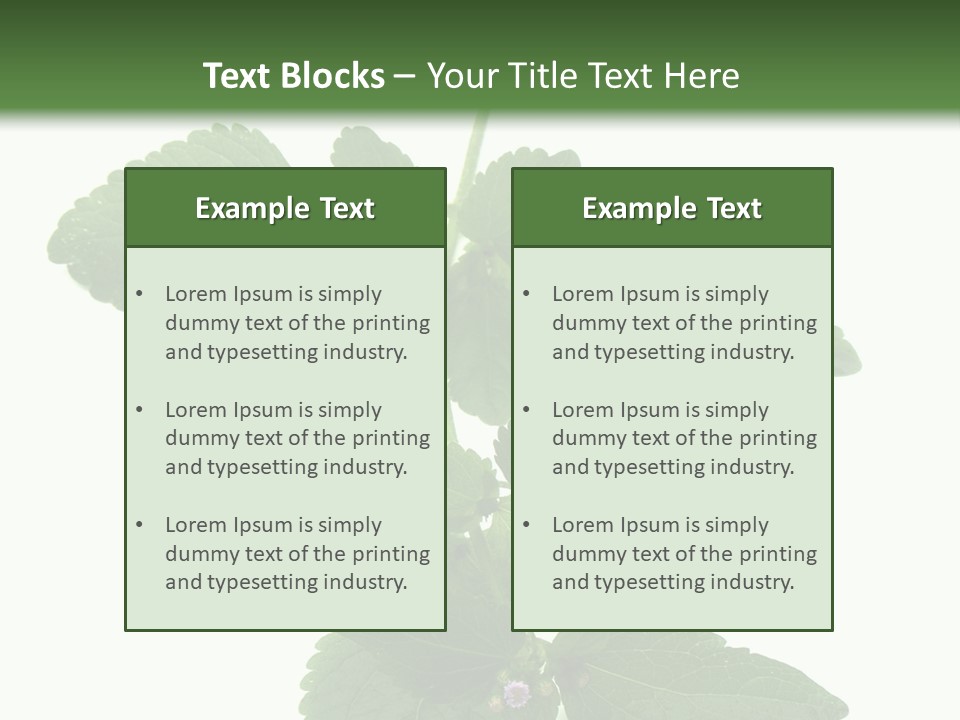 Floral Boutons Herbe PowerPoint Template