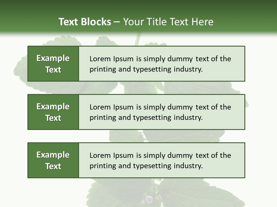 Floral Boutons Herbe PowerPoint Template