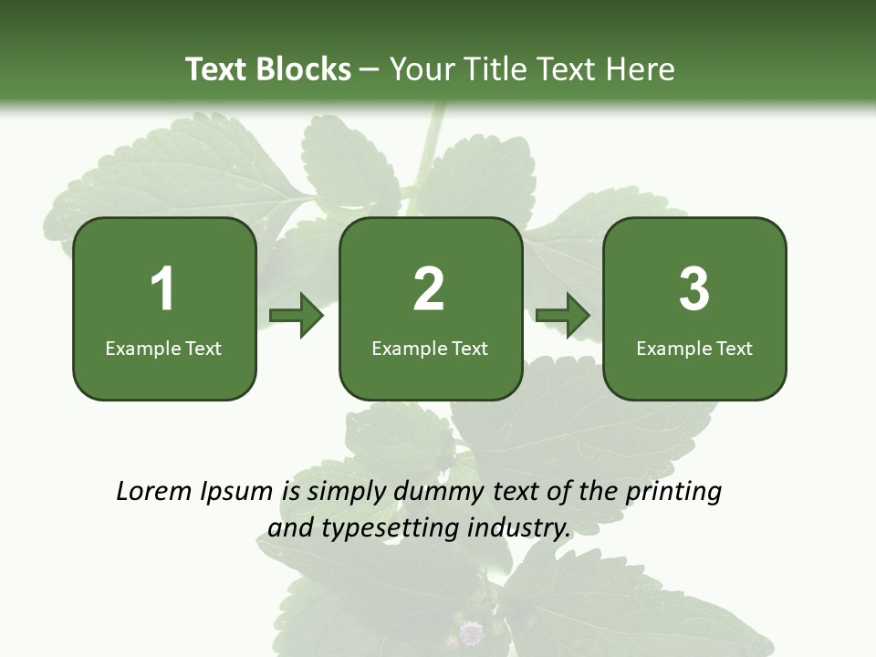 Floral Boutons Herbe PowerPoint Template