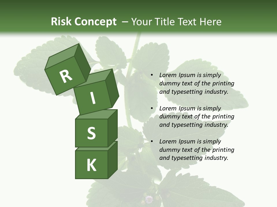 Floral Boutons Herbe PowerPoint Template