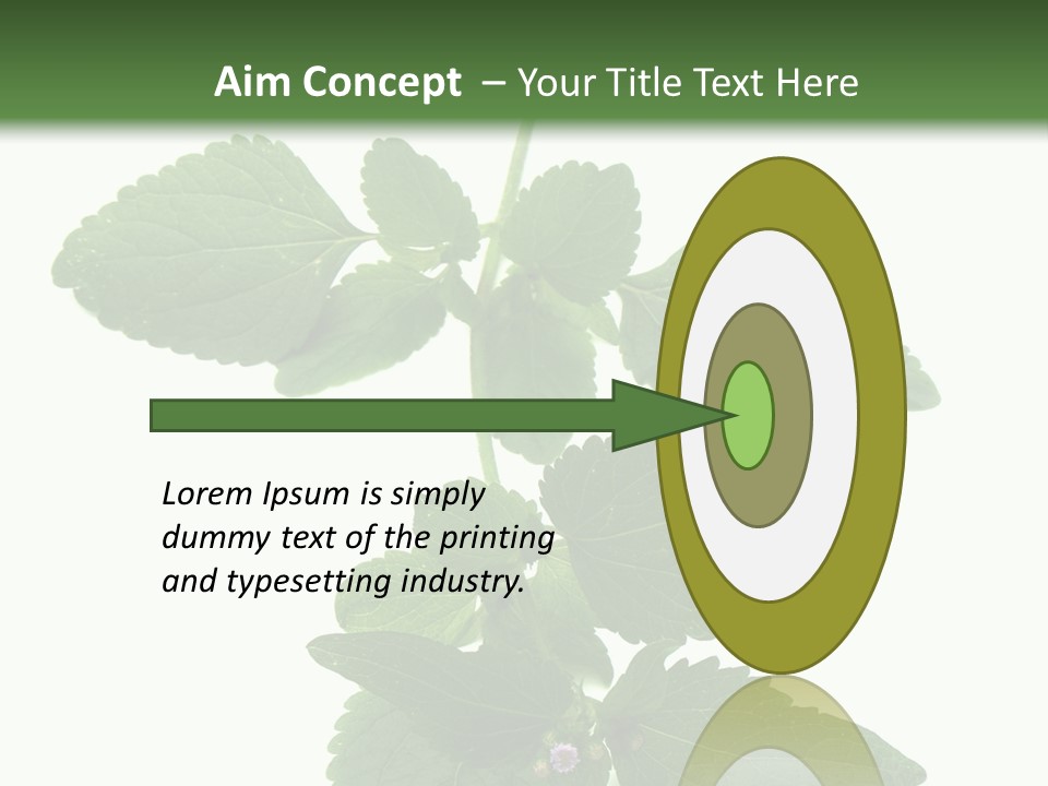 Floral Boutons Herbe PowerPoint Template