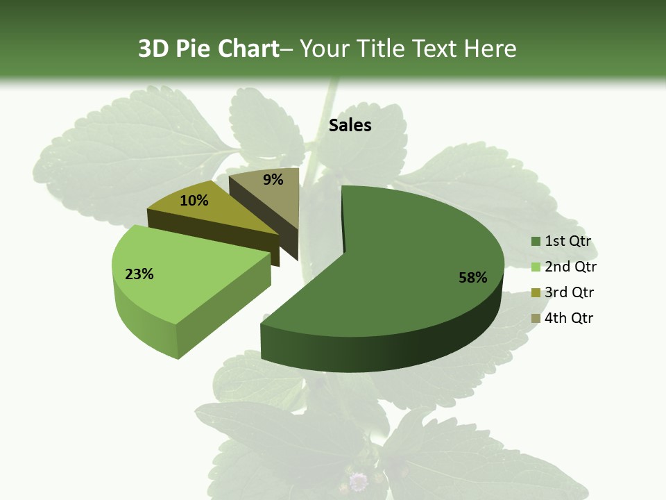 Floral Boutons Herbe PowerPoint Template