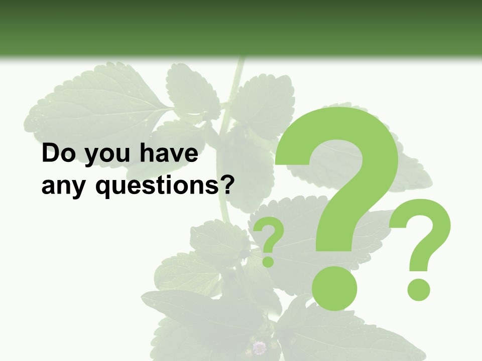 Floral Boutons Herbe PowerPoint Template