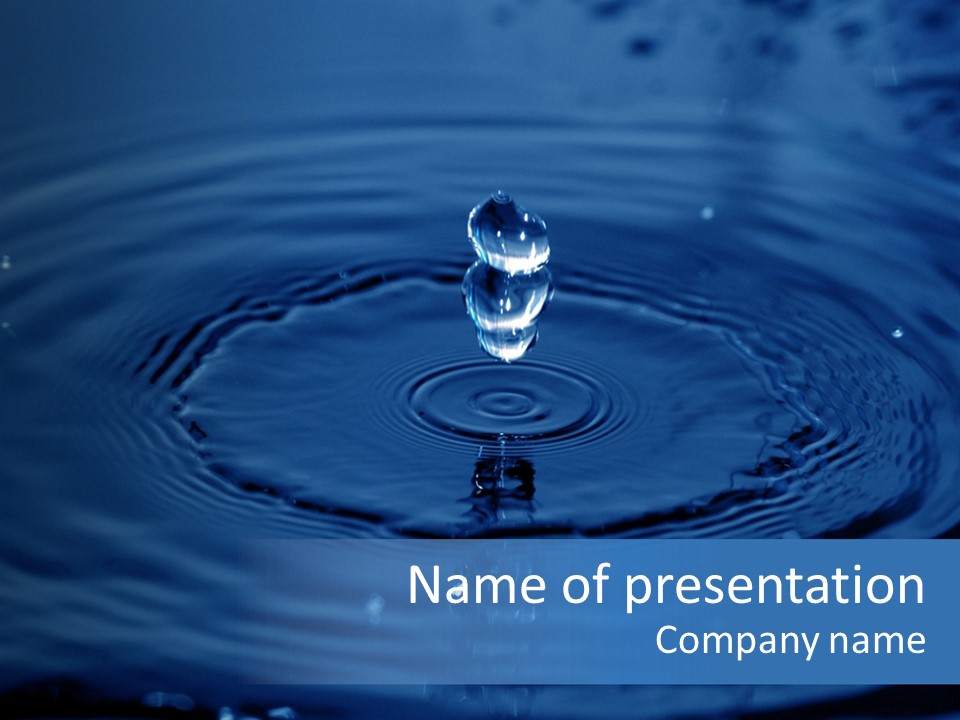 Drops Water Drop PowerPoint Template