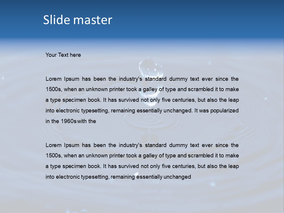 Drops Water Drop PowerPoint Template