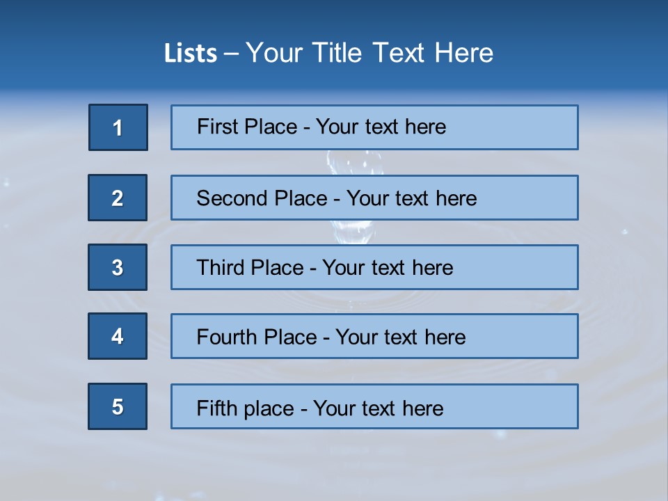Drops Water Drop PowerPoint Template