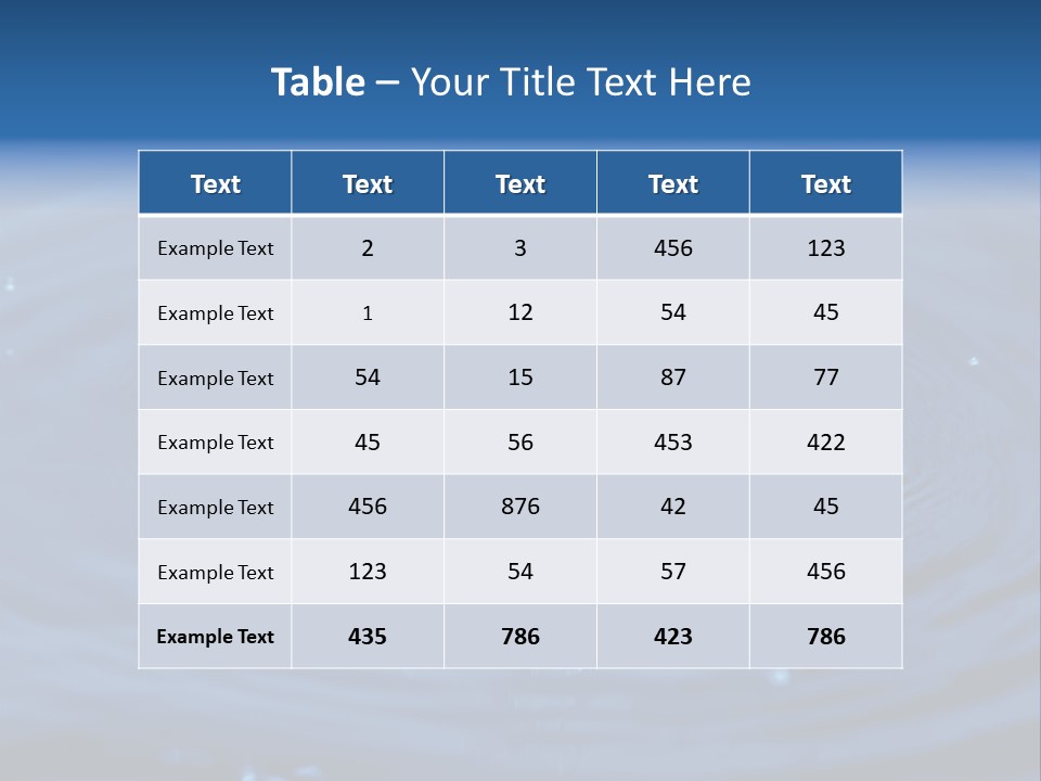 Drops Water Drop PowerPoint Template