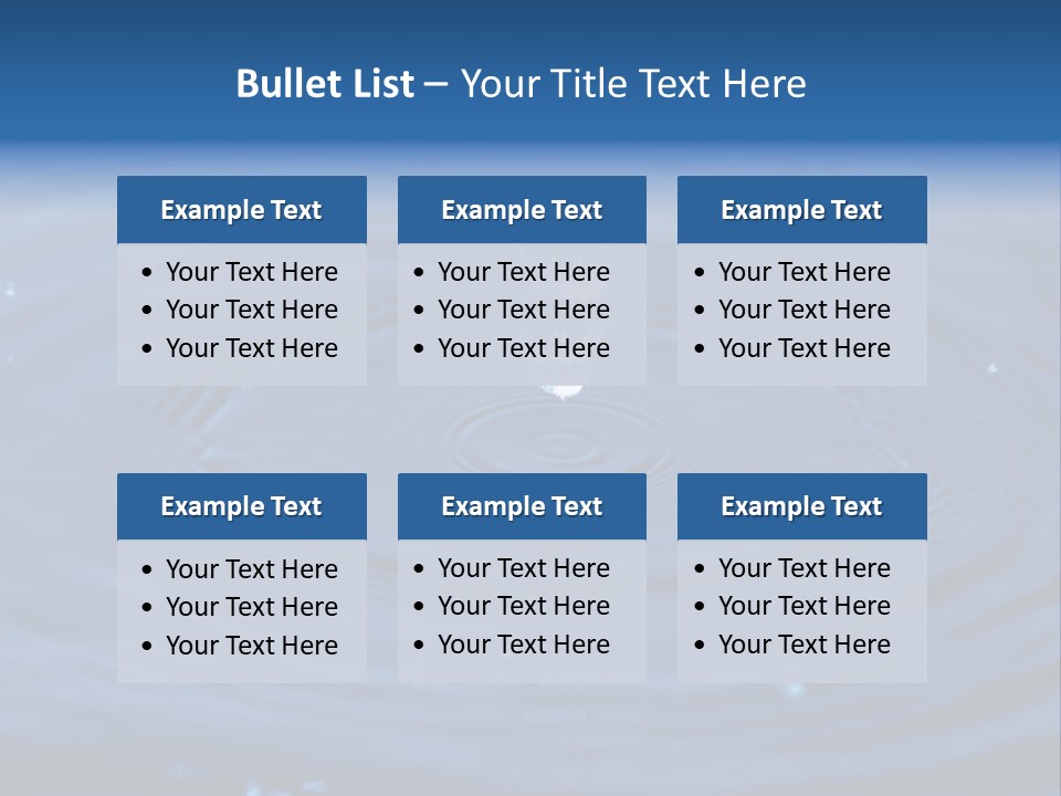 Drops Water Drop PowerPoint Template