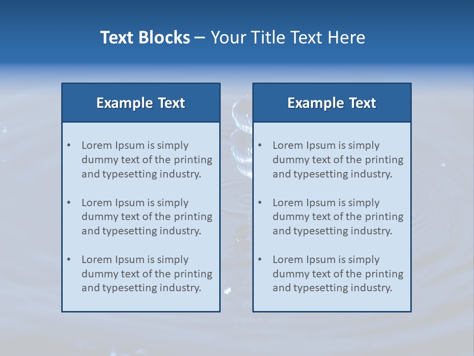 Drops Water Drop PowerPoint Template
