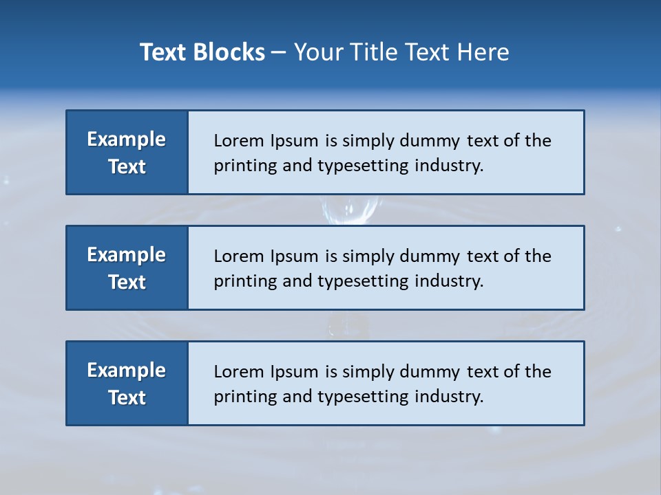 Drops Water Drop PowerPoint Template