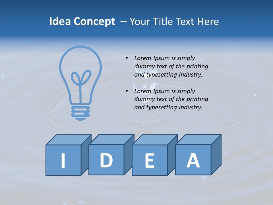 Drops Water Drop PowerPoint Template