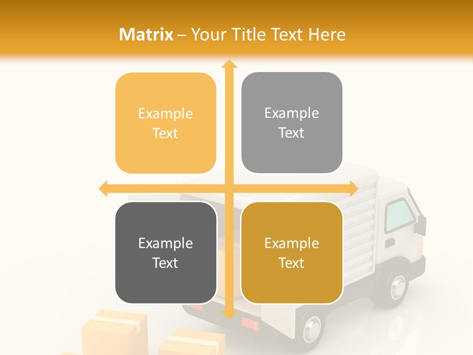 A Truck And Cardboard Box PowerPoint Template