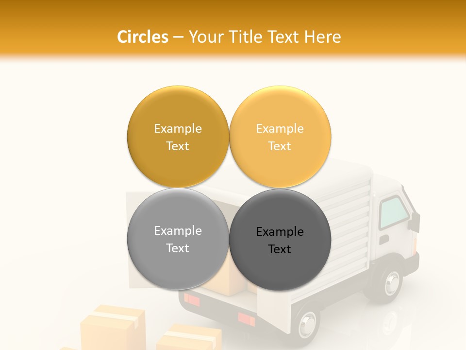 A Truck And Cardboard Box PowerPoint Template