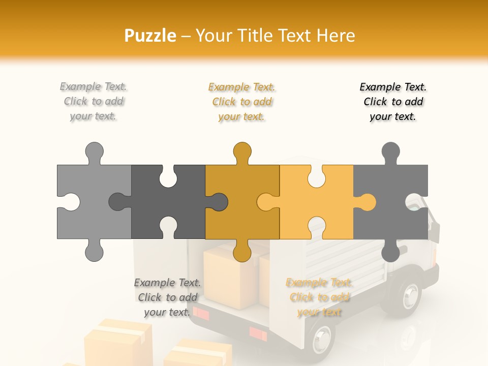 A Truck And Cardboard Box PowerPoint Template
