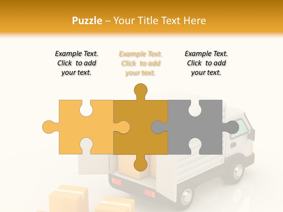 A Truck And Cardboard Box PowerPoint Template