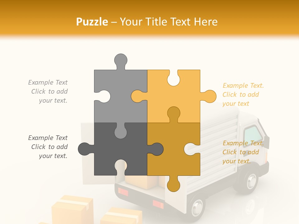 A Truck And Cardboard Box PowerPoint Template