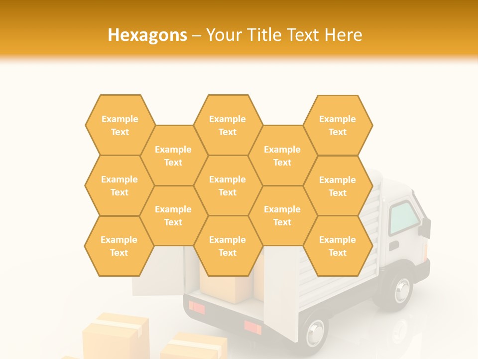 A Truck And Cardboard Box PowerPoint Template