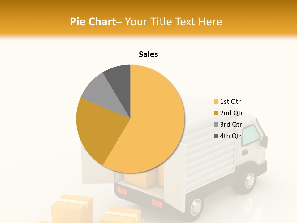 A Truck And Cardboard Box PowerPoint Template