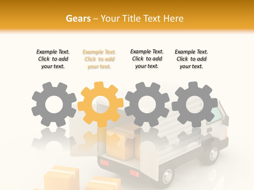 A Truck And Cardboard Box PowerPoint Template