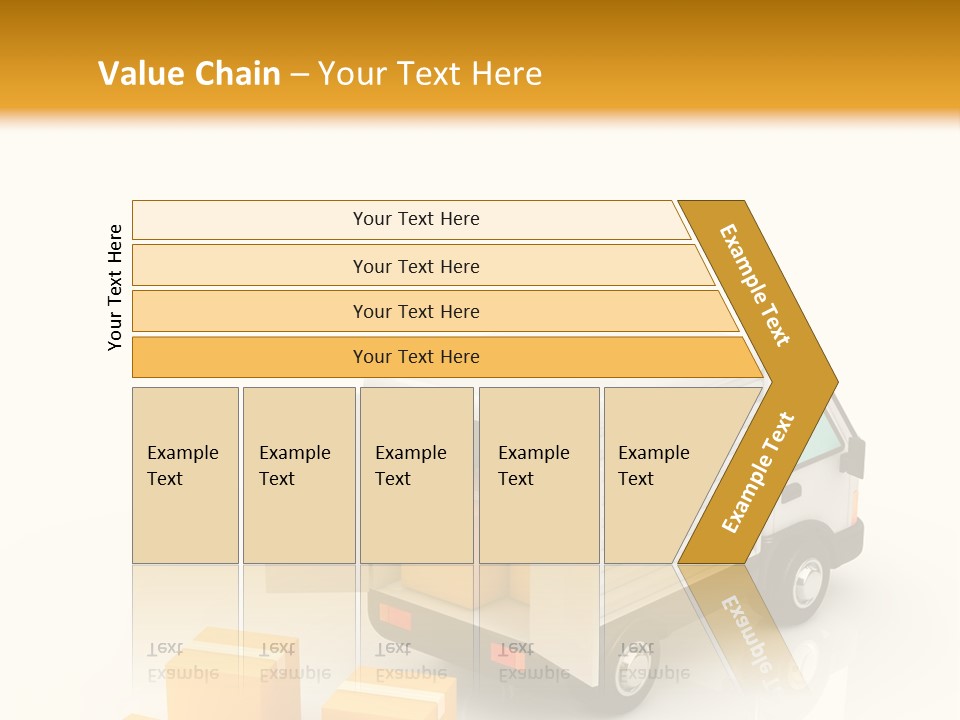 A Truck And Cardboard Box PowerPoint Template