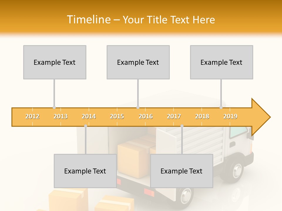 A Truck And Cardboard Box PowerPoint Template