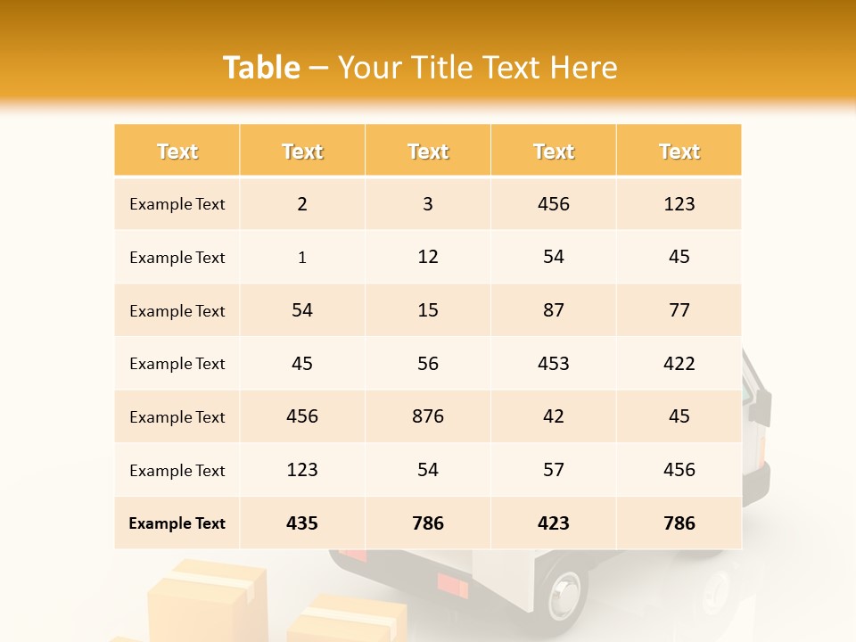 A Truck And Cardboard Box PowerPoint Template