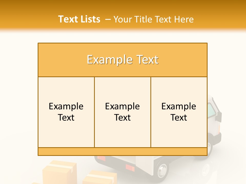 A Truck And Cardboard Box PowerPoint Template