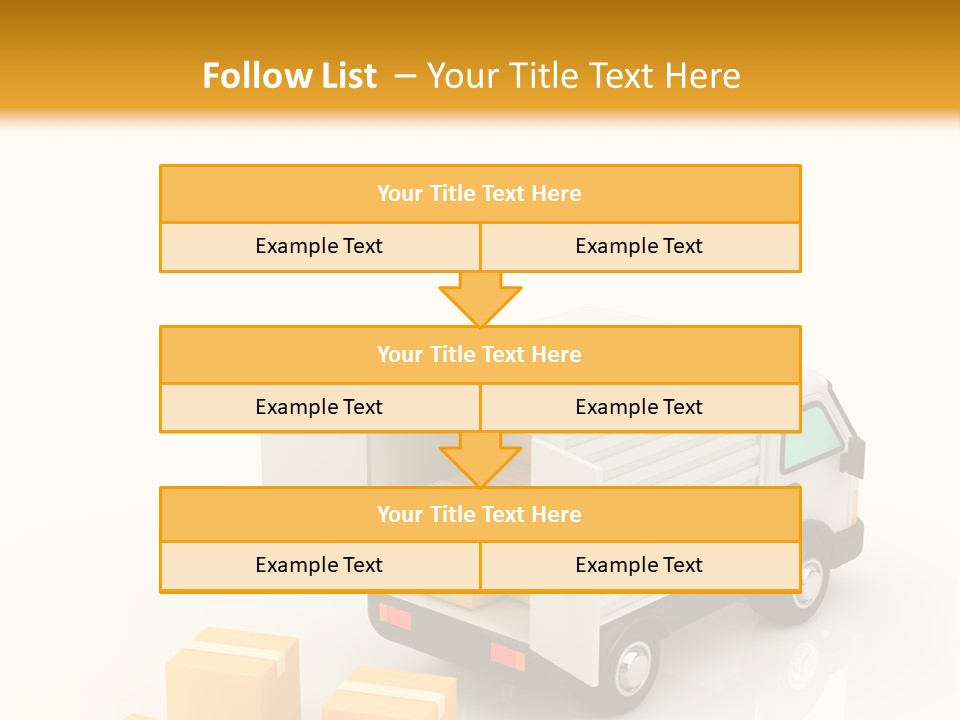 A Truck And Cardboard Box PowerPoint Template