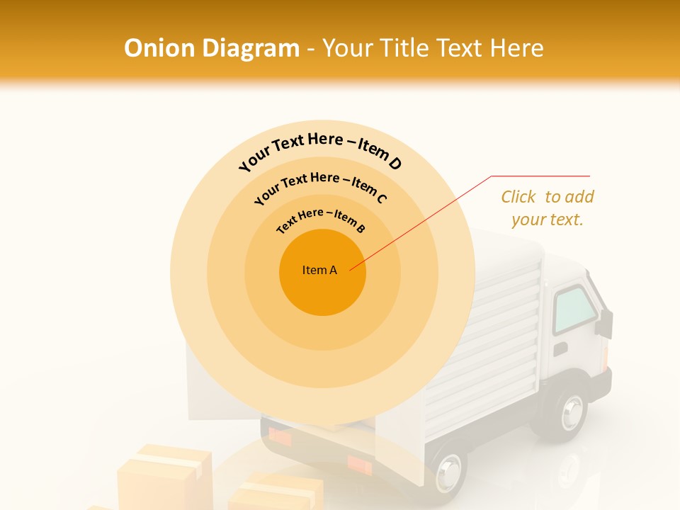 A Truck And Cardboard Box PowerPoint Template