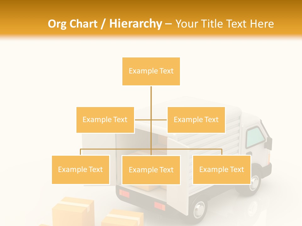 A Truck And Cardboard Box PowerPoint Template