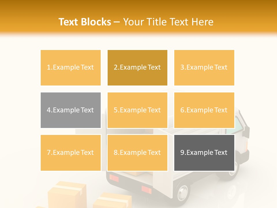 A Truck And Cardboard Box PowerPoint Template