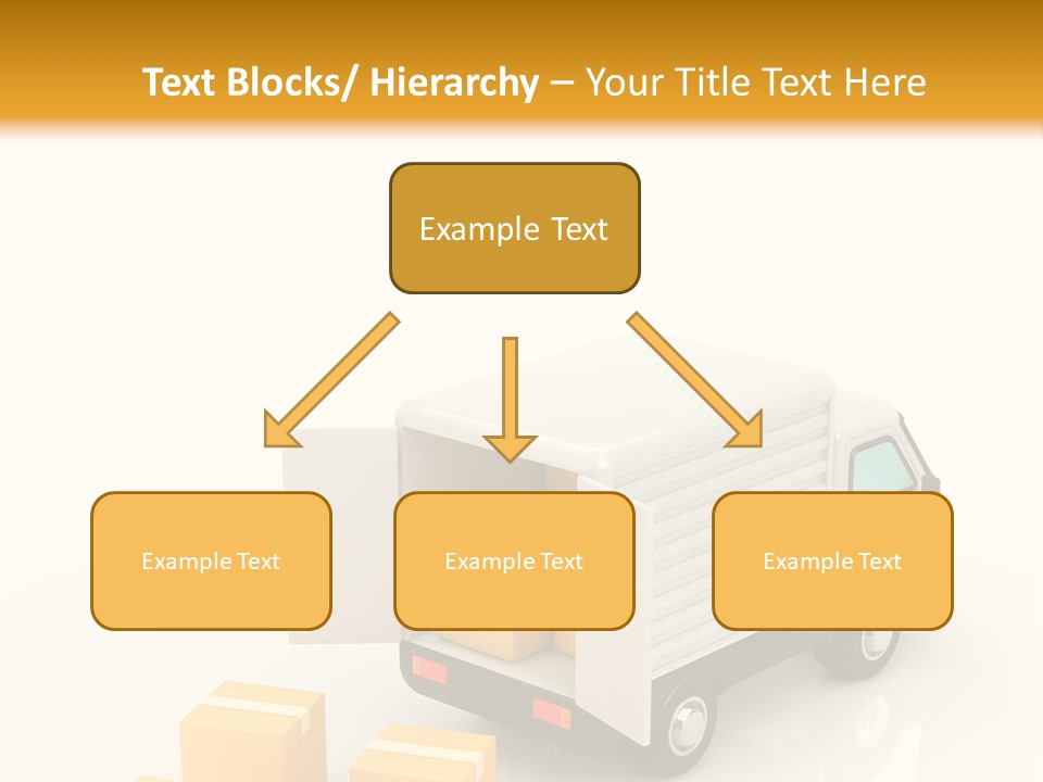 A Truck And Cardboard Box PowerPoint Template