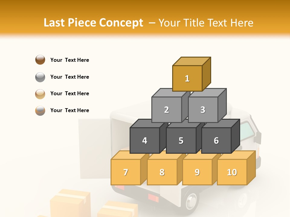 A Truck And Cardboard Box PowerPoint Template