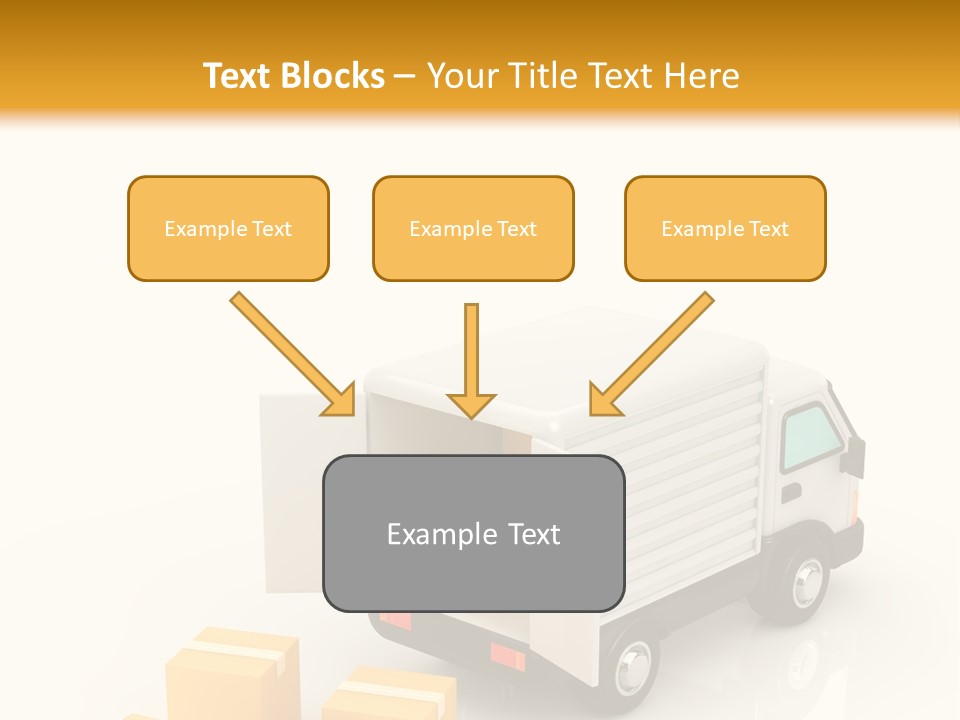 A Truck And Cardboard Box PowerPoint Template
