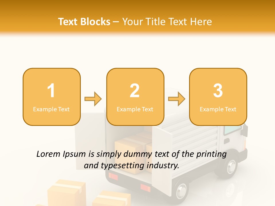 A Truck And Cardboard Box PowerPoint Template