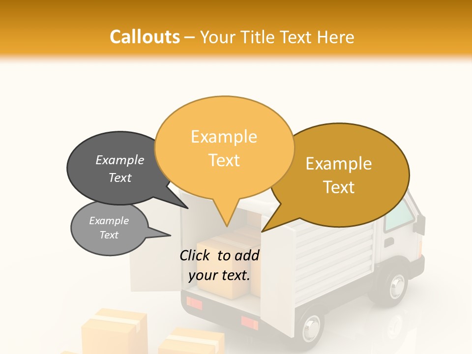 A Truck And Cardboard Box PowerPoint Template