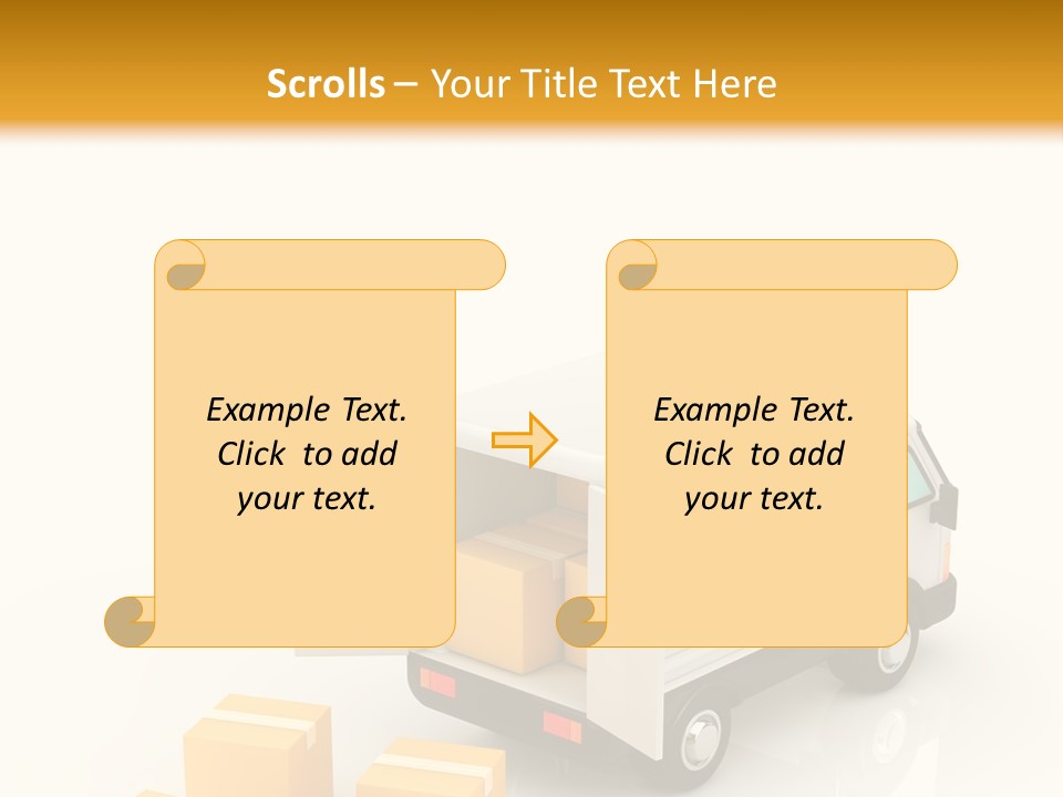 A Truck And Cardboard Box PowerPoint Template