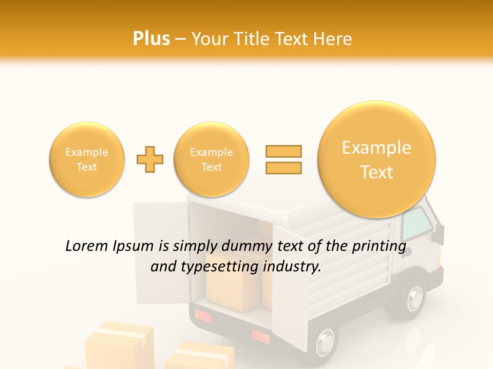 A Truck And Cardboard Box PowerPoint Template