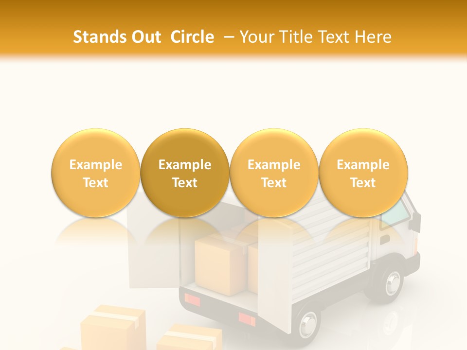 A Truck And Cardboard Box PowerPoint Template