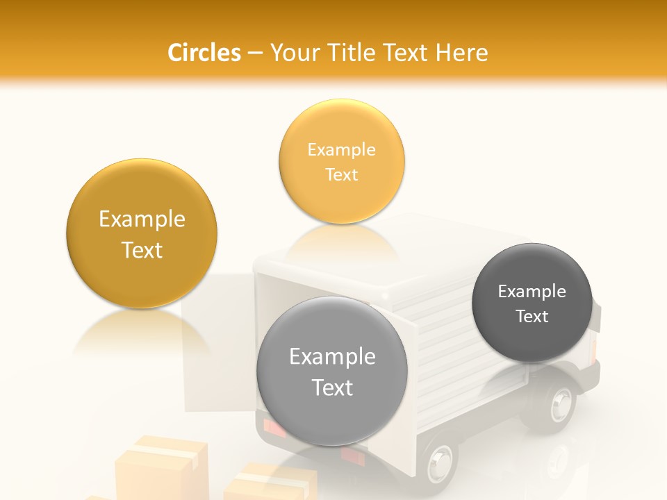 A Truck And Cardboard Box PowerPoint Template