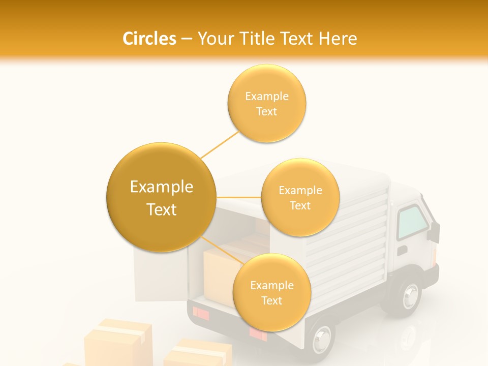 A Truck And Cardboard Box PowerPoint Template