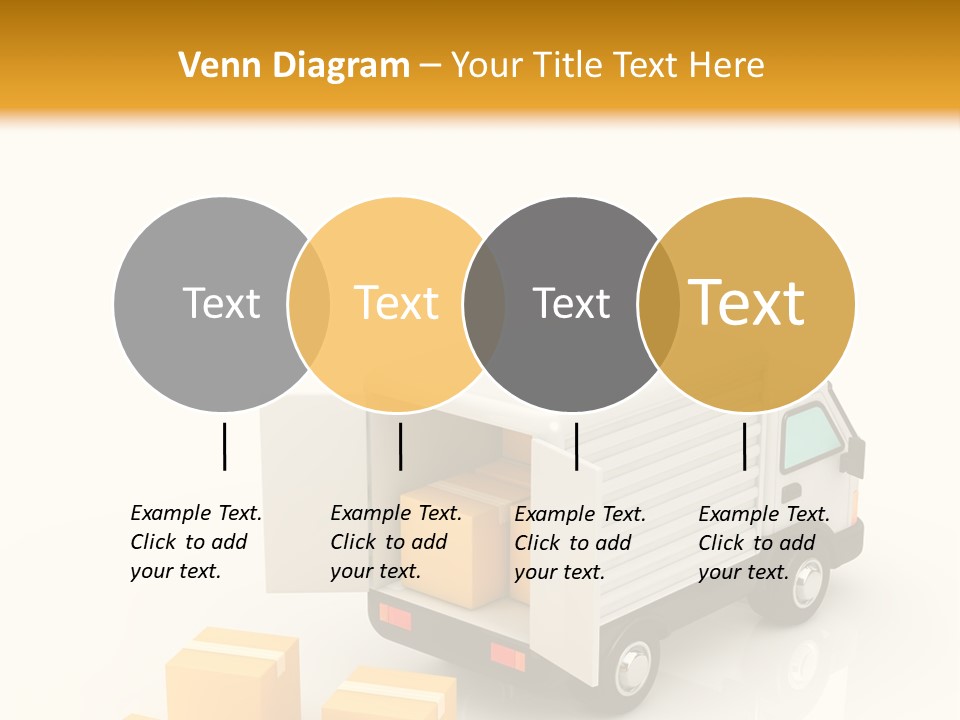 A Truck And Cardboard Box PowerPoint Template