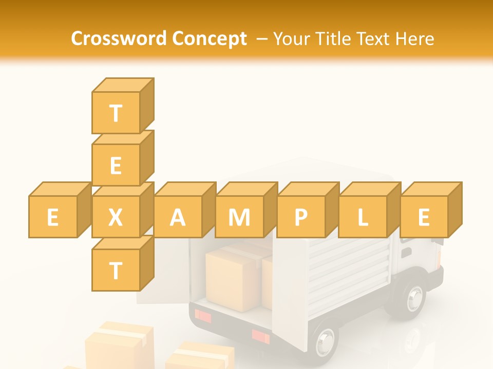 A Truck And Cardboard Box PowerPoint Template