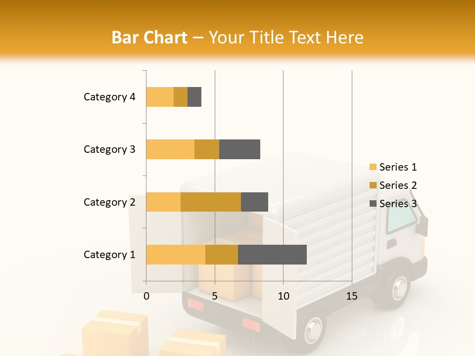 A Truck And Cardboard Box PowerPoint Template