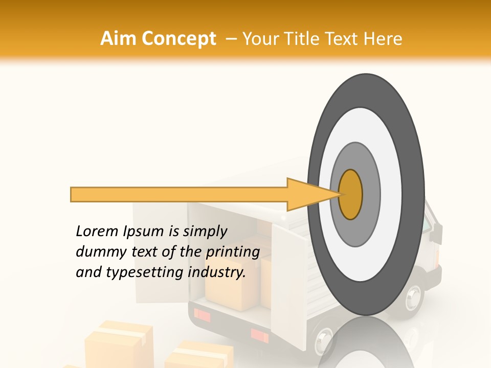 A Truck And Cardboard Box PowerPoint Template