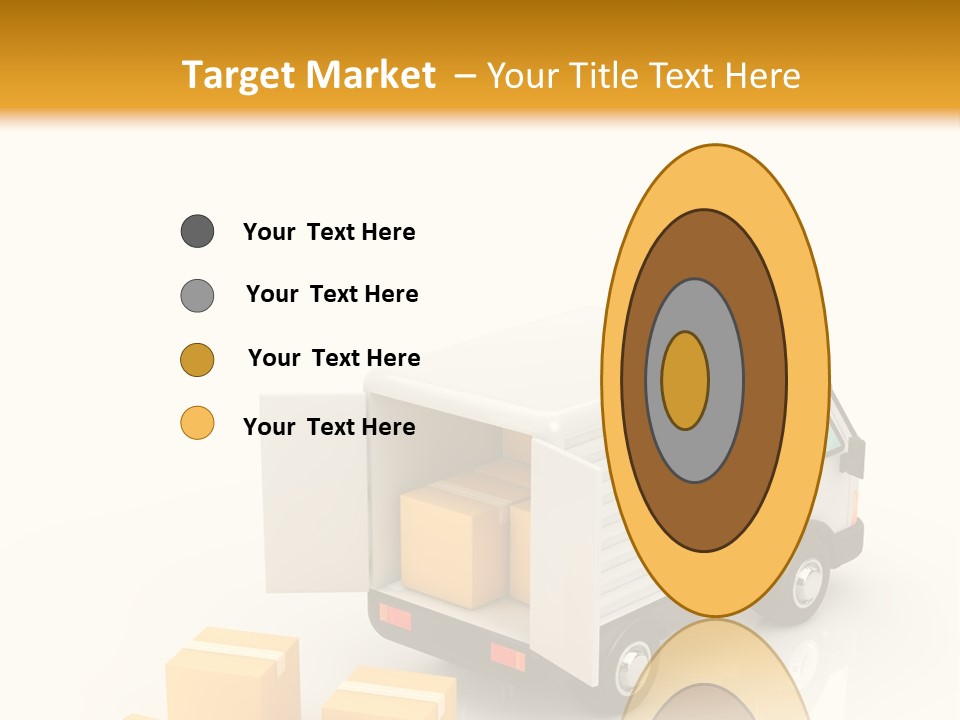 A Truck And Cardboard Box PowerPoint Template