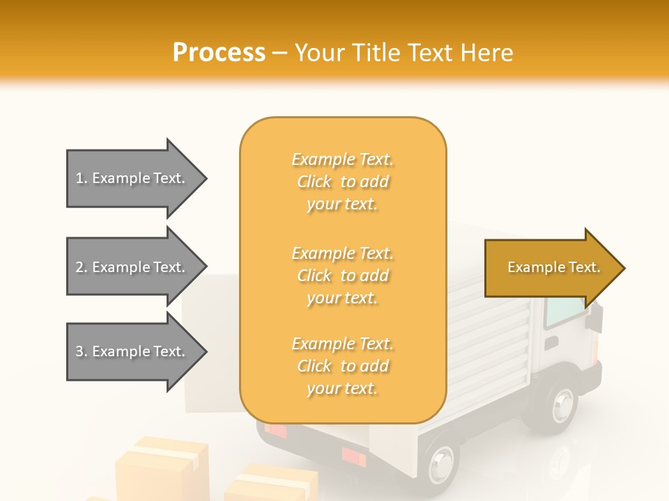 A Truck And Cardboard Box PowerPoint Template