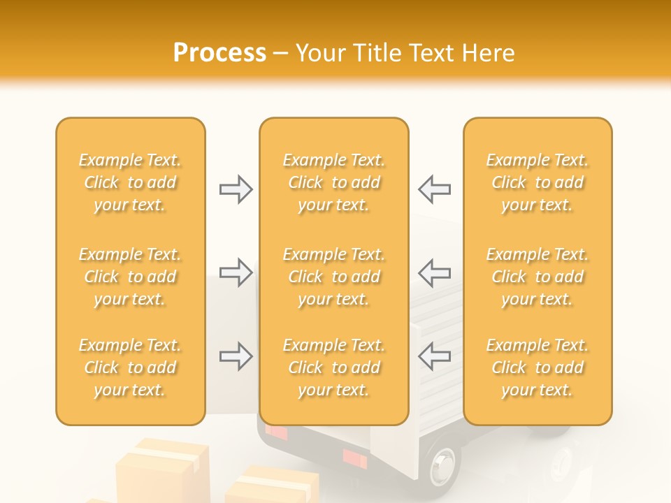A Truck And Cardboard Box PowerPoint Template