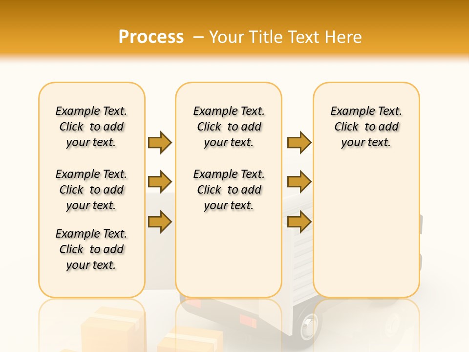 A Truck And Cardboard Box PowerPoint Template
